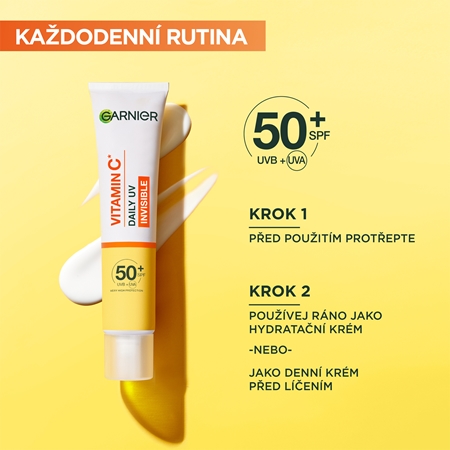 Garnier Skin Naturals Vitamin C Invisible denní rozjasňující UV fluid SPF 50+