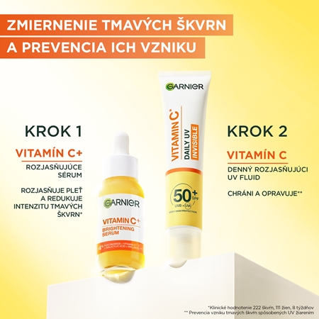 Garnier Vitamin C denný rozjasňujúci UV fluid SPF 50+