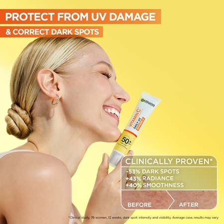Garnier Skin Naturals Vitamin C Invisible aufhellendes Fluid SPF 50+