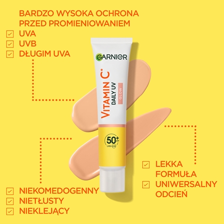 Garnier Vitamina C Daily UV nadający blask fluid rozświetlający SPF 50+