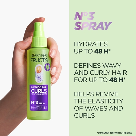 Garnier Fructis Curls Method spray hidratante para cabelo para cabelos ondulados e encaracolados