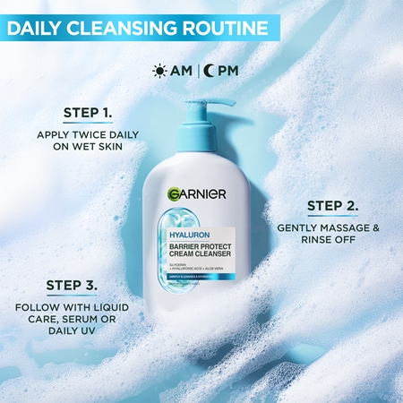 Garnier Skin Active Hyaluronic Aloe crema detergente lenitiva con acido ialuronico