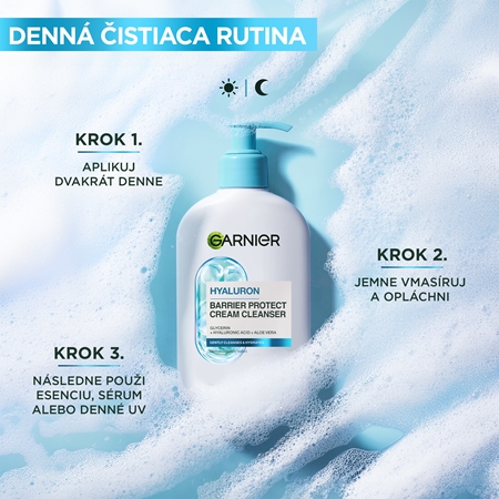 Garnier Skin Naturals Hyaluronic Aloe upokojujúci čistiaci krém s kyselinou hyalurónovou