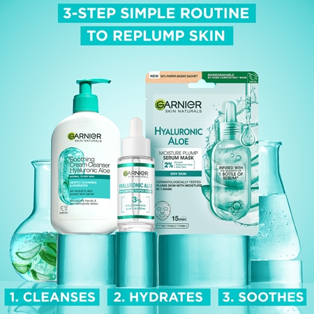 Garnier Skin Active Hyaluronic Aloe crema detergente lenitiva con acido ialuronico