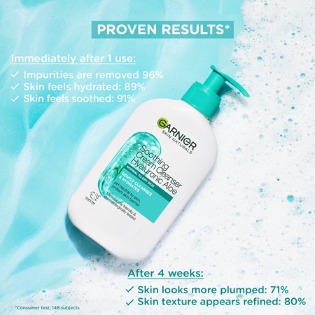 Garnier Skin Active Hyaluronic Aloe crema detergente lenitiva con acido ialuronico