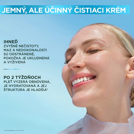 Garnier Skin Naturals Hyaluronic Aloe upokojujúci čistiaci krém s kyselinou hyalurónovou