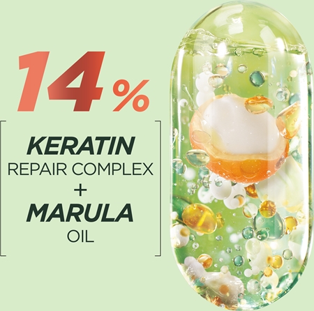 Garnier Fructis Haarreparatur & Stärkung Behandlung – Mit Marulaöl & Keratin, 2 Stück, Für Beschädigtes Haar