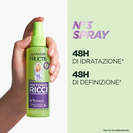 Garnier Fructis Metodo Ricci spray idratante per capelli per attivare i riccioli