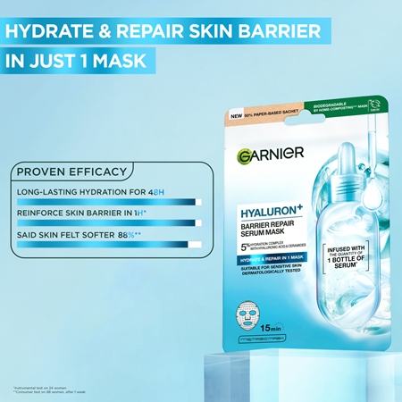 Garnier Hyaluron + Cleansing Face Mask for combination to oily skin