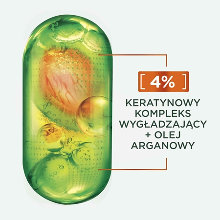 Garnier Fructis Keratin Sleek szampon z keratyną do nabłyszczania i zmiękczania włosów