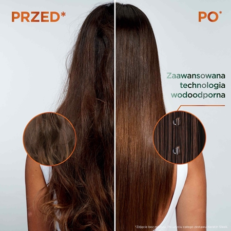 Garnier Fructis Keratin Sleek szampon z keratyną do nabłyszczania i zmiękczania włosów