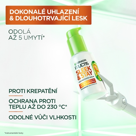 Garnier Fructis Keratin Sleek sérum pro suché a poškozené vlasy