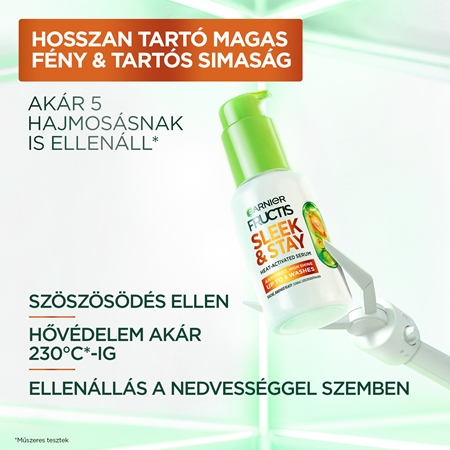 Garnier Fructis Keratin Sleek szérum száraz és sérült hajra