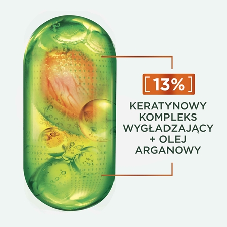 Garnier Fructis Keratin Sleek maska do włosów z keratyną i olejkiem arganowym