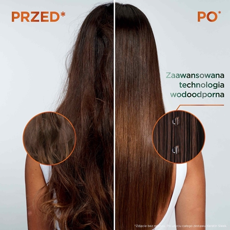 Garnier Fructis Keratin Sleek maska do włosów z keratyną i olejkiem arganowym