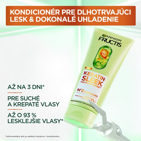 Garnier Fructis Keratin Sleek kondicionér pre suché a krehké vlasy