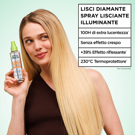 Garnier Fructis Diamond Sleek spray per lisciare i capelli