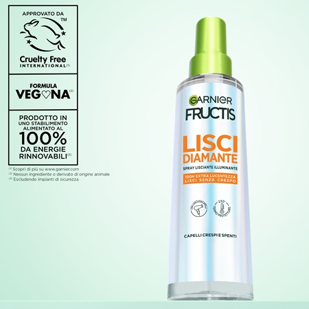 Garnier Fructis Diamond Sleek spray per lisciare i capelli