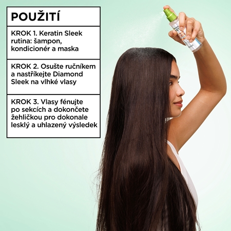 Garnier Fructis Diamond Sleek sprej pro uhlazení vlasů