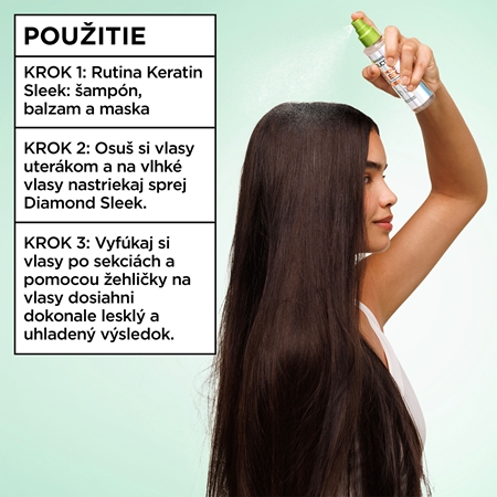 Garnier Fructis Diamond Sleek sprej pre uhladenie vlasov
