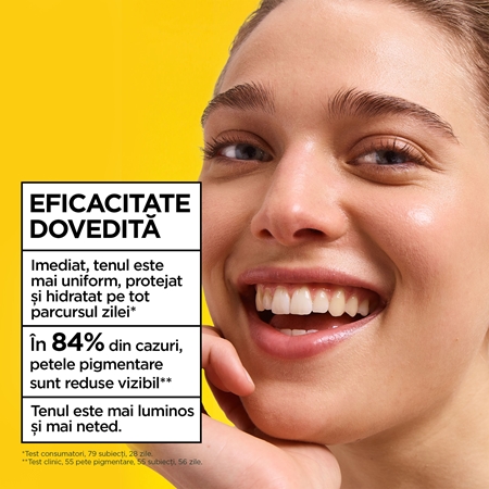 Garnier Vitamin C Wonder Tint Fluid nuantator cu textura usoara SPF 50+