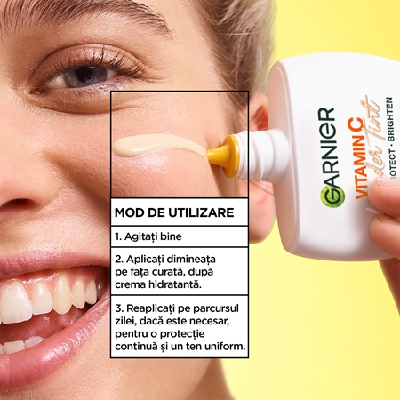 Garnier Vitamin C Wonder Tint Fluid nuantator cu textura usoara SPF 50+