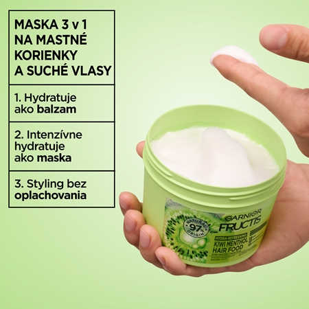 Garnier Fructis 3 in 1 osviežujúca hydratačná maska na vlasy
