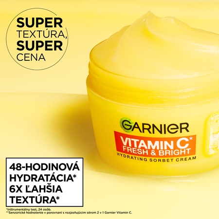 Garnier Vitamin C Fresh & Bright sorbet krém s rozjasňujúcim efektom
