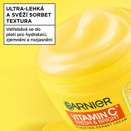 Garnier Vitamin C Fresh & Bright sorbet krém s rozjasňujícím efektem