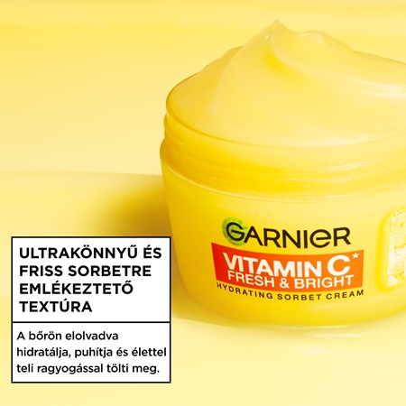 Garnier Vitamin C Fresh & Bright szorbet krém élénkítő hatással
