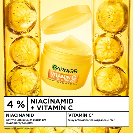 Garnier Vitamin C Fresh & Bright sorbet krém s rozjasňujúcim efektom