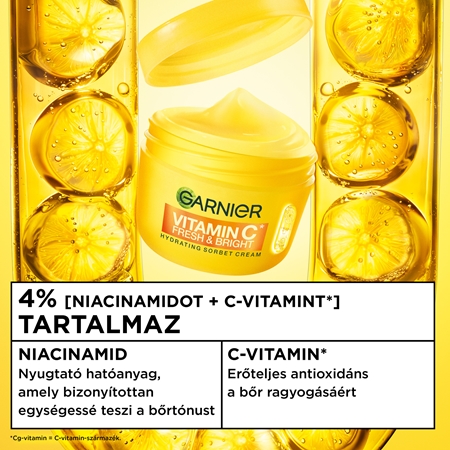 Garnier Vitamin C Fresh & Bright szorbet krém élénkítő hatással