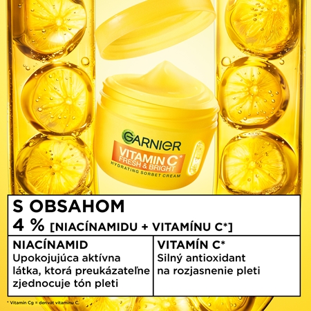 Garnier Vitamin C Fresh & Bright sorbet krém s rozjasňujúcim efektom