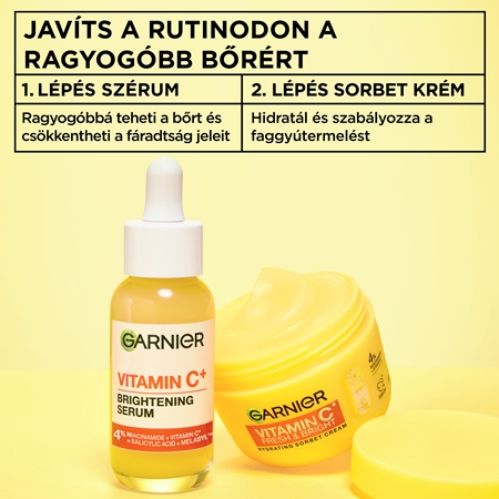 Garnier Vitamin C Fresh & Bright szorbet krém élénkítő hatással