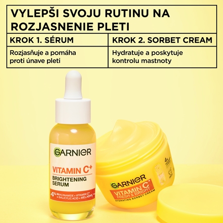 Garnier Vitamin C Fresh & Bright sorbet krém s rozjasňujúcim efektom