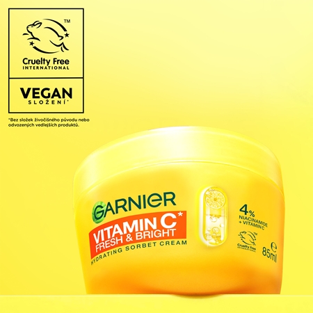 Garnier Vitamin C Fresh & Bright sorbet krém s rozjasňujícím efektem