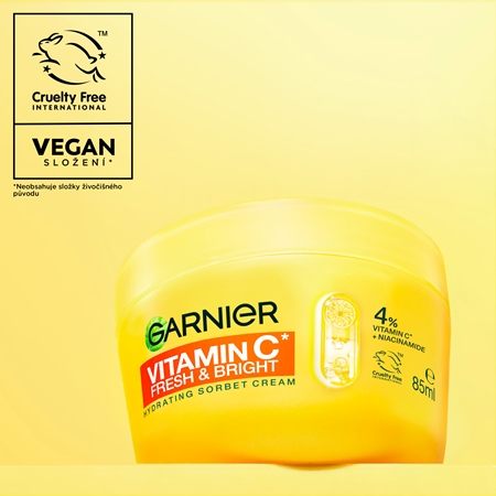 Garnier Vitamin C Fresh & Bright sorbet krém s rozjasňujícím efektem