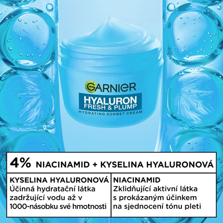 Garnier Hyaluron Fresh & Plump sorbet krém s hydratačním účinkem