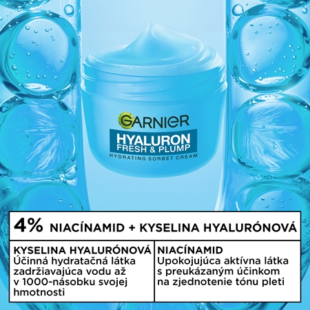 Garnier Hyaluron Fresh & Plump sorbet krém s hydratačným účinkom