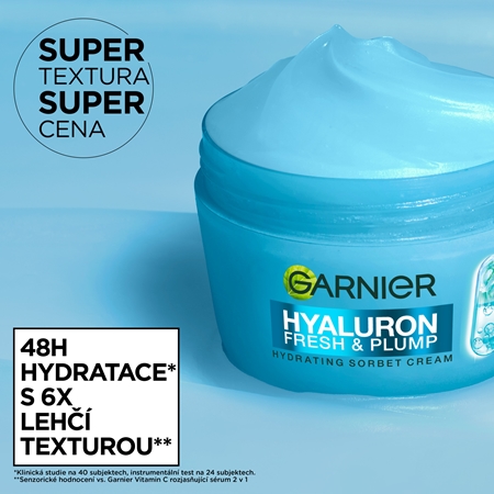 Garnier Hyaluron Fresh & Plump sorbet krém s hydratačním účinkem