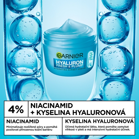 Garnier Hyaluron Fresh & Plump sorbet krém s hydratačním účinkem