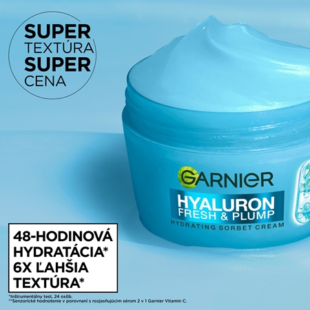 Garnier Hyaluron Fresh & Plump sorbet krém s hydratačným účinkom