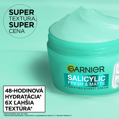 Garnier Salicylic Fresh & Matte hydratačný zmatňujúci sorbet