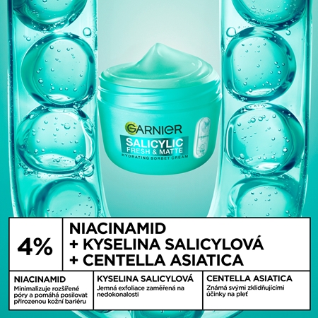 Garnier Salicylic Fresh & Matte hydratační matující sorbet