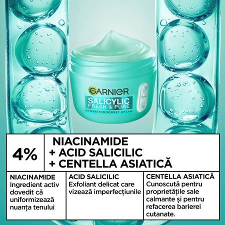 Garnier Salicylic Fresh & Matte sorbet hidratant și matifiant