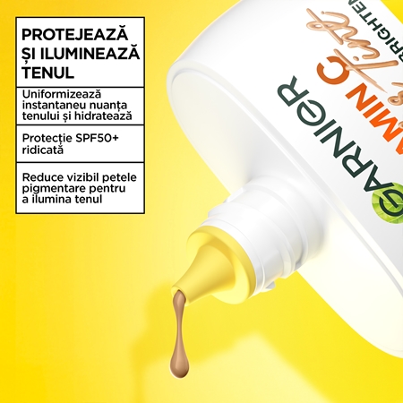 Garnier Vitamin C Wonder Tint Fluid nuantator cu textura usoara SPF 50+
