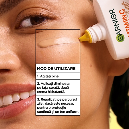 Garnier Vitamin C Wonder Tint Fluid nuantator cu textura usoara SPF 50+