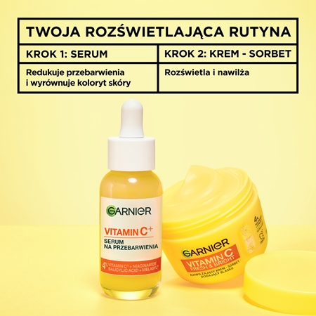 Garnier Vitamin C Fresh & Bright krem sorbet z efektem rozświetlającym
