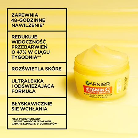 Garnier Vitamin C Fresh & Bright krem sorbet z efektem rozświetlającym