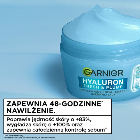 Garnier Hyaluron Fresh & Plump krem sorbet o działaniu nawilżającym